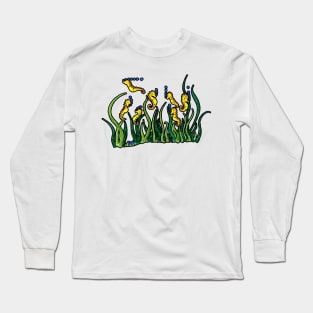 7 Little Yellow Seahorses Long Sleeve T-Shirt